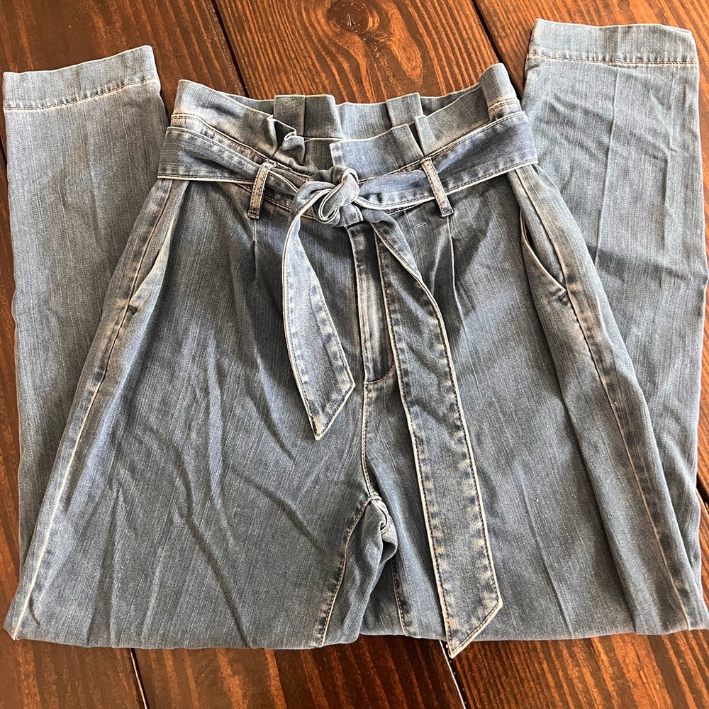White House Black Market High Rise Denim Jeans with Belt